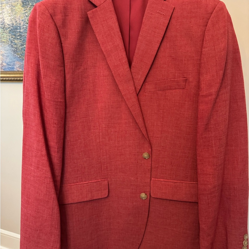 Red Burgundy Slim Fit Blazer